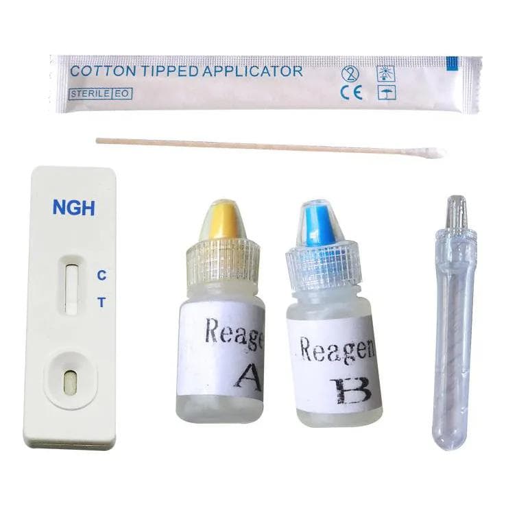 Rapid test cassette with reagent